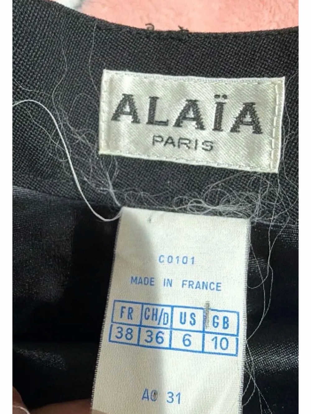 Alaia Black A-Line Skirt with Subtle Side Button - Picture 2 of 4